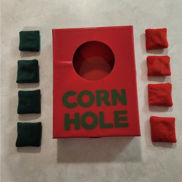 Tipsy Elves Red and Green Festive Corn Hole Sweater Ugly Christmas Sweater - Picture 5 of 8